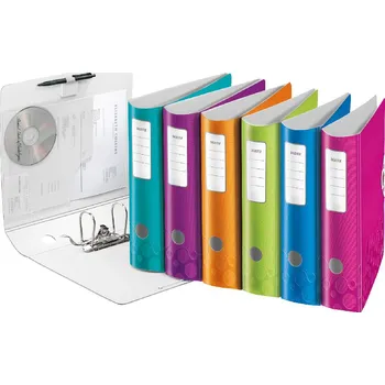 Kancelář pořadač Leitz 180° WOW A4, 8,2cm - purpurová