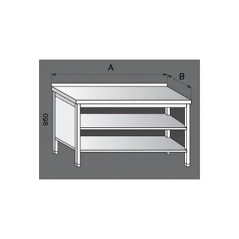 Dílenský stůl Nerezový pracovní stůl skříňový otevřený