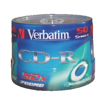 Ukládání dat CD-R Verbatim 52x/700MB/spindl box 50ks