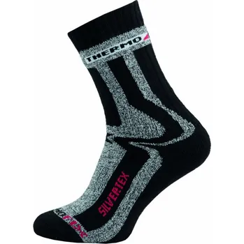 Pánské ponožky Sportovní Ponožky NOVIA Silvertex Thermo černé Velikost: 38-39