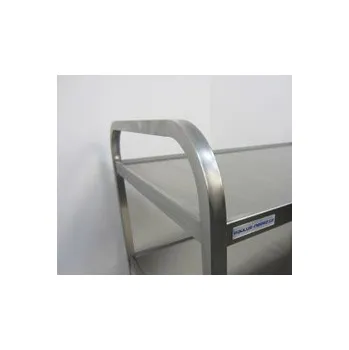 Servírovací stolek Nerezový servírovací vozík se dvěmi policemi