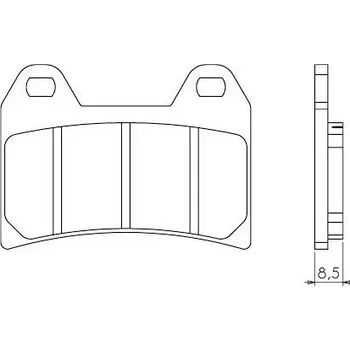 Brzdový komplet Brenta FT3093 přední organické brzdové destičky na motorku MOTO MORINI 9 1/2 950 rok 06-10