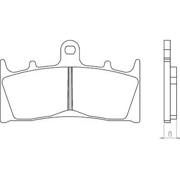 Brzdový komplet Brenta FT3060 přední organické brzdové destičky na motorku KAWASAKI GPZ 900 R rok 99-02
