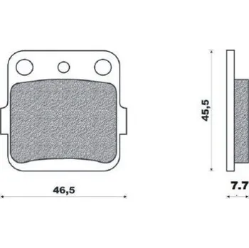 Brzdový komplet Brenta FT3106 přední organické brzdové destičky na motorku HONDA ATV ATC 250 R rok 82-84