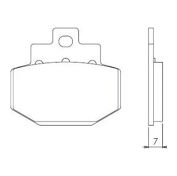 Brzdový komplet Brenta FT3024 zadní organické brzdové destičky na motorku BENELLI ADIVA 125 rok 00-04