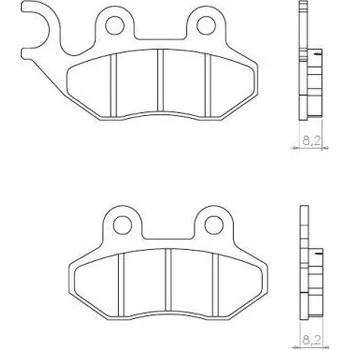 Brzdový komplet Brenta FT3099 přední organické brzdové destičky na motorku SYM MEGALO 125 rok 00-07