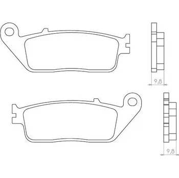 Brzdový komplet Brenta FT3071 přední organické brzdové destičky na motorku HONDA CBF500 rok 04-10