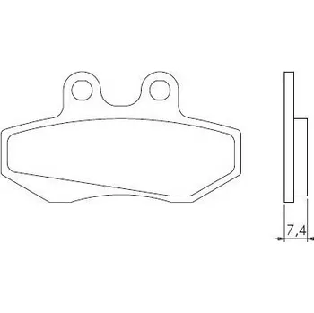 Brzdový komplet Brenta FT4055 přední sintrované brzdové destičky na motorku CH RACING WSM 125 MOTARD rok 2005