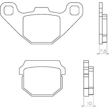 Brzdový komplet Brenta FT3075 přední organické brzdové destičky na motorku HYOSUNG SD 50 rok 00-06