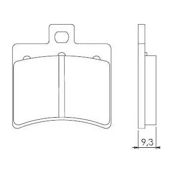 Brzdový komplet Brenta FT3020 zadní organické brzdové destičky na motorku APRILIA SR 50 I E DITECH rok 02-05