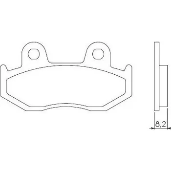 Brzdový komplet Brenta FT3034B zadní organické brzdové destičky na motorku SUZUKI AN 250 BURGMAN rok 96-00