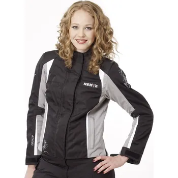 Dámská cargo bunda NERVE Unique Star stříbrná dámská moto bunda na motorku 36