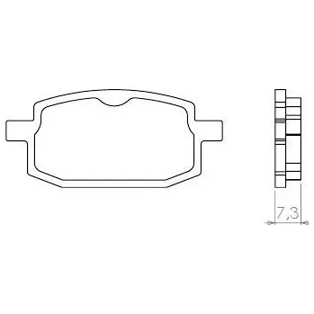 Brzdový komplet Brenta FT3076 přední organické brzdové destičky na motorku SULA CITY BIRD 50 rok 1999