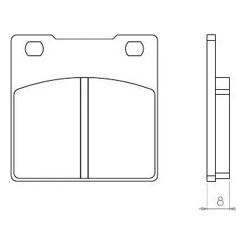 Brzdový komplet Brenta FT3054 zadní organické brzdové destičky na motorku KAWASAKI ZRX 1100 rok 97-00