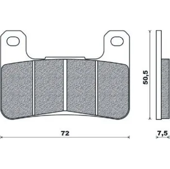 Brzdový komplet Brenta FT3117 přední organické brzdové destičky na motorku KAWASAKI Z 1000 rok 10-13
