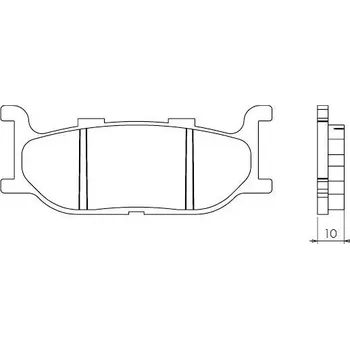 Brzdový komplet Brenta FT3057 přední organické brzdové destičky na motorku YAMAHA FZX 250 ZEAL rok 1991