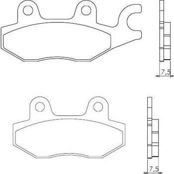 Brzdový komplet Brenta FT3064 přední organické brzdové destičky na motorku YAMAHA YBR 250 rok 2007