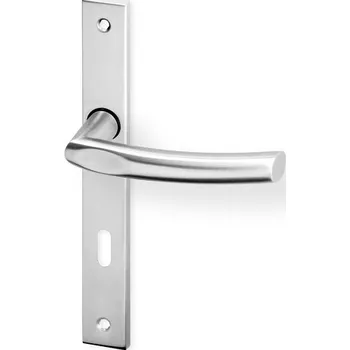 Dveřní kování Dveřní kování ILSA UŠ nerez (Dveřní kování ILSA UŠ nerez s úzkým štítem s roztečí 72 nebo 90 mm, vhodná pro interiér, pro dozický (obyčejný), cylindrický (fab) zámek, nebo s uzamykací páčkou na WC.)