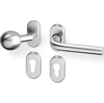 Dveřní kování Dveřní kování LIDA R OV nerez PK kl.+koule (Dveřní rozetové kování LIDA R OV nerez PK , vhodná pro interiér, pro cylindrický (fab) zámek.)