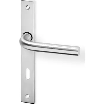 Dveřní kování Dveřní kování LIDA UŠ nerez (Dveřní kování LIDA UŠ nerez s úzkým štítem s roztečí 72 nebo 90 mm, vhodná pro interiér, pro dozický (obyčejný), cylindrický (fab) zámek, nebo s uzamykací páčkou na WC.)