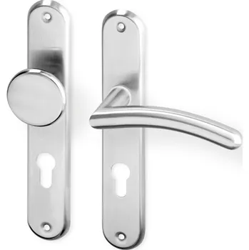 Dveřní kování Dveřní kování HEDA OV ECO nerez kl.+koule (Dveřní kování HEDA OV ECO nerez se štítem s roztečí 72 nebo 90 mm, vhodná pro interiér.)