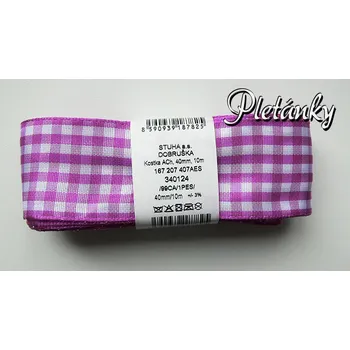 Stuha Stuha kostková 40 mm - fialová 340124 - 10 m