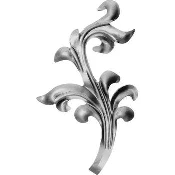 brána PSG Ozdobný list pro kovaný plot, bránu, zábradlí a mříže 51.129, 240x140 x 2 mm, levý