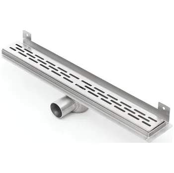 Sprchový nerezový žlab KNWF s nástěnnou přírubou (nerezový sifon) (Odvodňovací systém určený pro odtok u stěny)