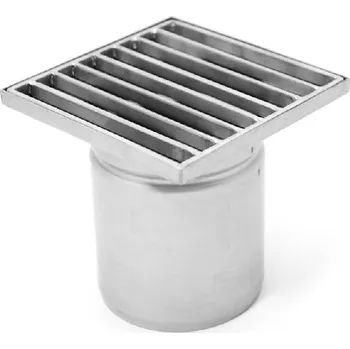 Kanalizační potrubí Kanalizační vpusť, dolní KSDmini 150 - odtok 110 (Průmyslová odpadní mřížka 150mmx150mm)