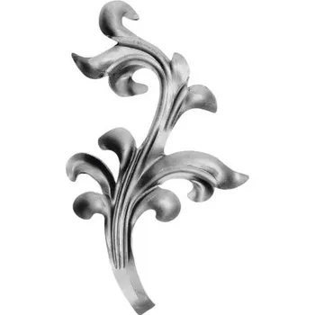 brána PSG Ozdobný list pro kovaný plot, bránu, zábradlí a mříže 51.130, 240x140 x 2 mm, pravý