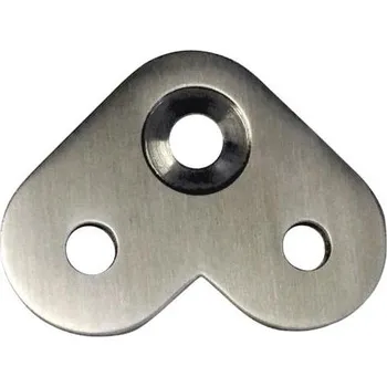 Zábradlí Feldmann Nerezový plochý držák madla zábradlí 60180-240-90, úhel 90°, AISI 304, brus K240