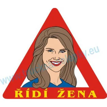 Samolepicí dekorace na vozidlo Samolepka Řídí žena (Tištěná samolepka )