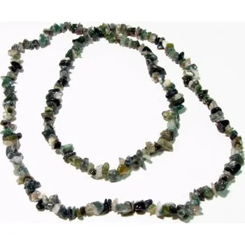 Náhrdelník Dlouhý náhrdelník 90cm - Mechový achát