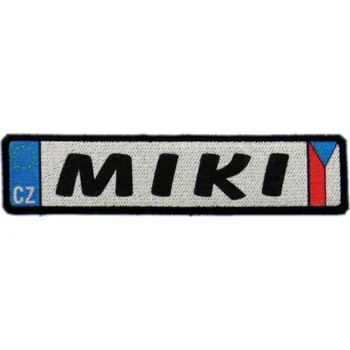 SPZ jmenovka - nášivka 001 (Nášivka velikosti 9,5 x 2 cm)