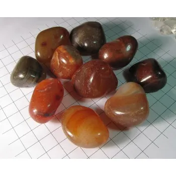 Drahý kámen Karneol tromlovaný kámen, troml kamínek 3~4 cm