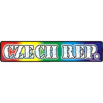 Samolepicí dekorace na vozidlo Samolepka CZECH REP. (Tištěná samolepka - 9 x 40 cm)
