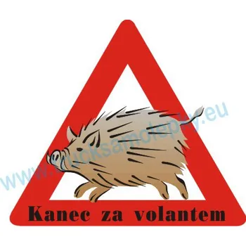 Samolepicí dekorace na vozidlo Samolepka Kanec za volantem (Tištěná samolepka )