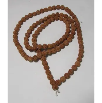 Náhrdelník Semínko / korálek Rudrakša džapa japa rudraksha růženec 108 thengwa 7mm