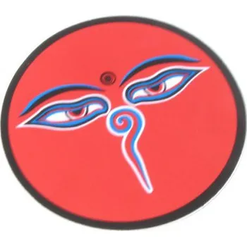 Samolepící dekorace Buddhovy oči - červená samolepka