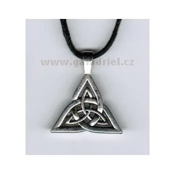Náhrdelník Amulet - náhrdelník keltský uzel dvojitý na šňůrce / přívěšek