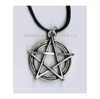 Náhrdelník Amulet - náhrdelník pentagram 3 na šňůrce