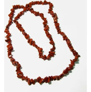 Náhrdelník Dlouhý náhrdelník 90cm - Jaspis červený