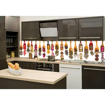 Fototapeta DIMEX KI-260-076 Fototapeta do kuchyně - Lopatky s bylinkami 260 x 60 cm