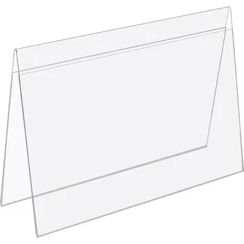 Plastový stojánek Tvar A vizitka na šířku