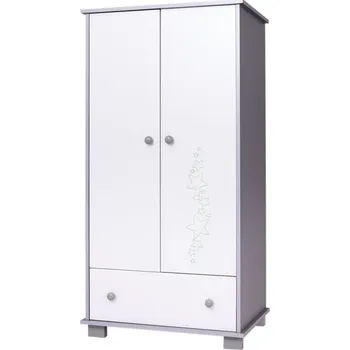 Dětská skříň DREWEX skříň Hvězdičky šedá