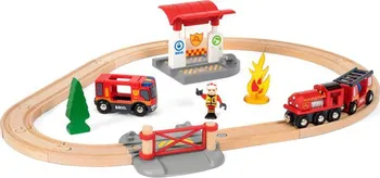 Dřevěná hračka Brio Záchranářská vláčkodráha hasiči