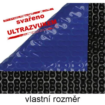 bazénová plachta Solární plachta na míru modro-černá 400 mic