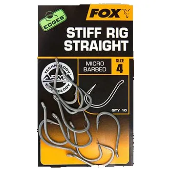 Rybářský háček Fox International Fox Háčky EDGES Stiff Rig Straight 10ks Velikost: 6B
