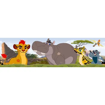 Tapeta Samolepicí bordura pro děti WBD8078 Lví král (10 cm x 5 m) / Dětské samolepicí bordury AG Design