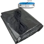 Krycí plachta černá na oválný bazén 5,5 x 3,7 m